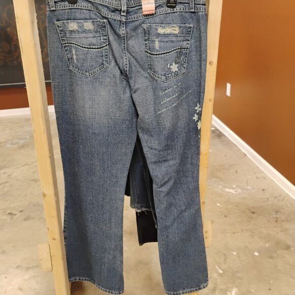 Mossimo Floral Print Denim Jeans – Size 15 - Picture 2 of 5